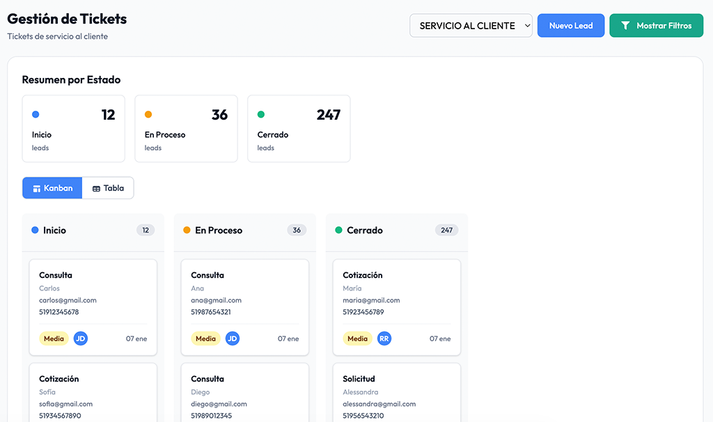 Sistema de Tickets con IA
