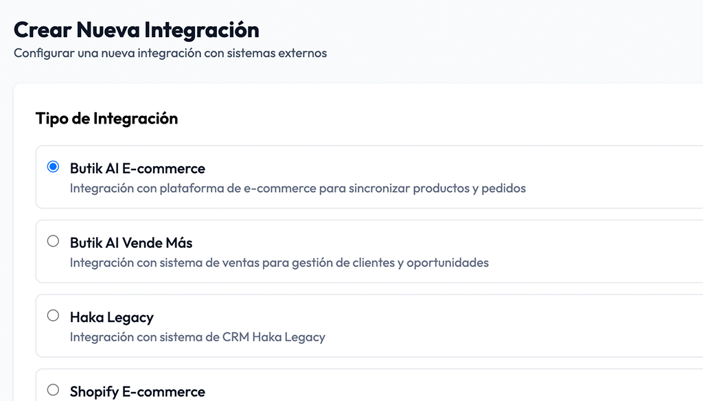 Integraciones