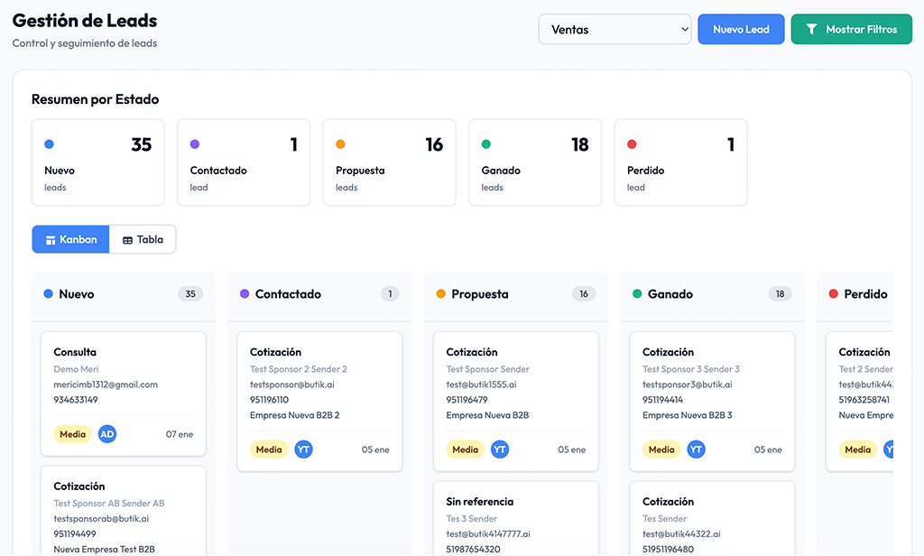 Gestión de Oportunidades